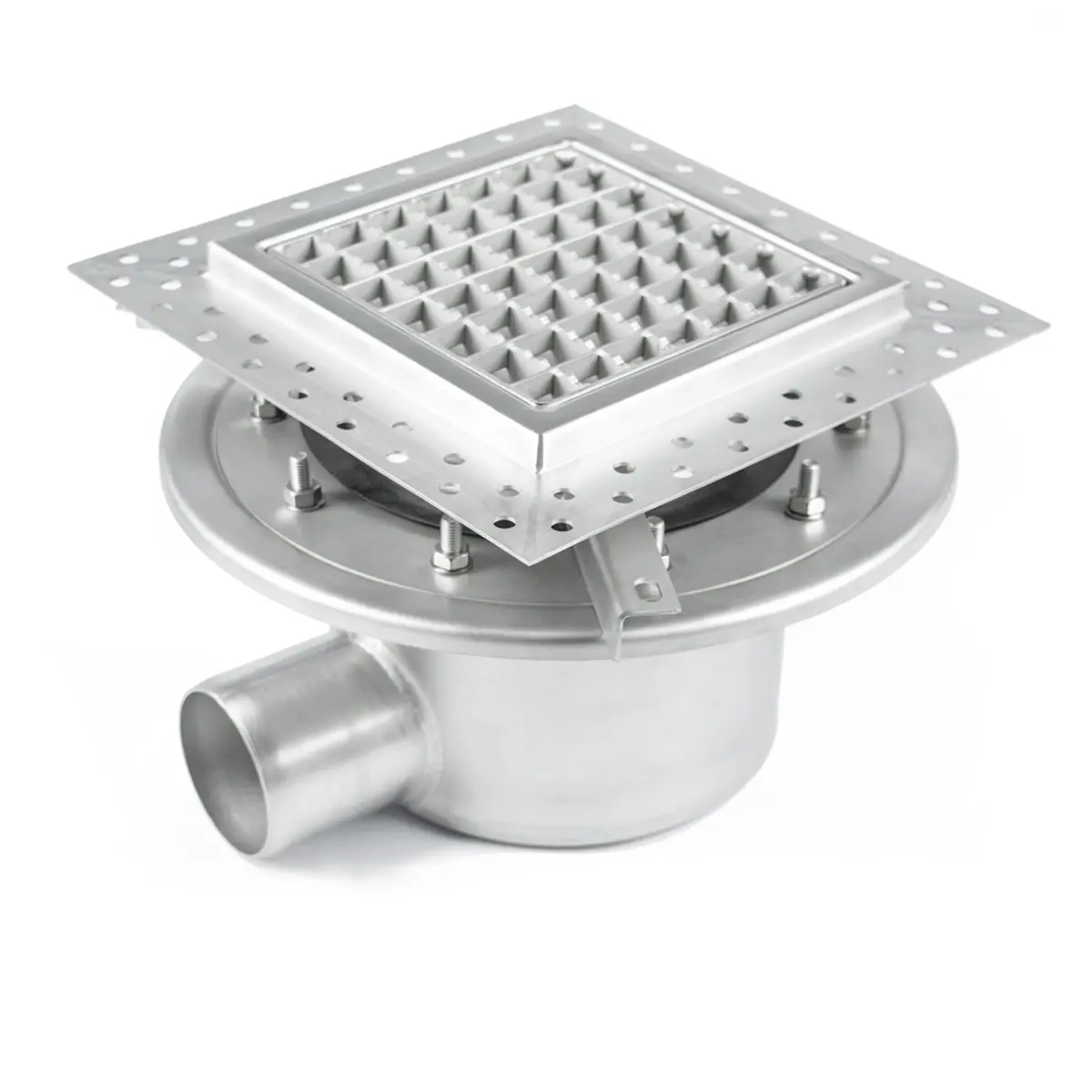 Tweedelige zij-inlaat met antislipdeksel