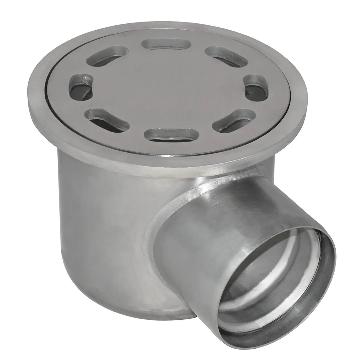 Ronde zij-inlaat met geperforeerde plaatdeksel