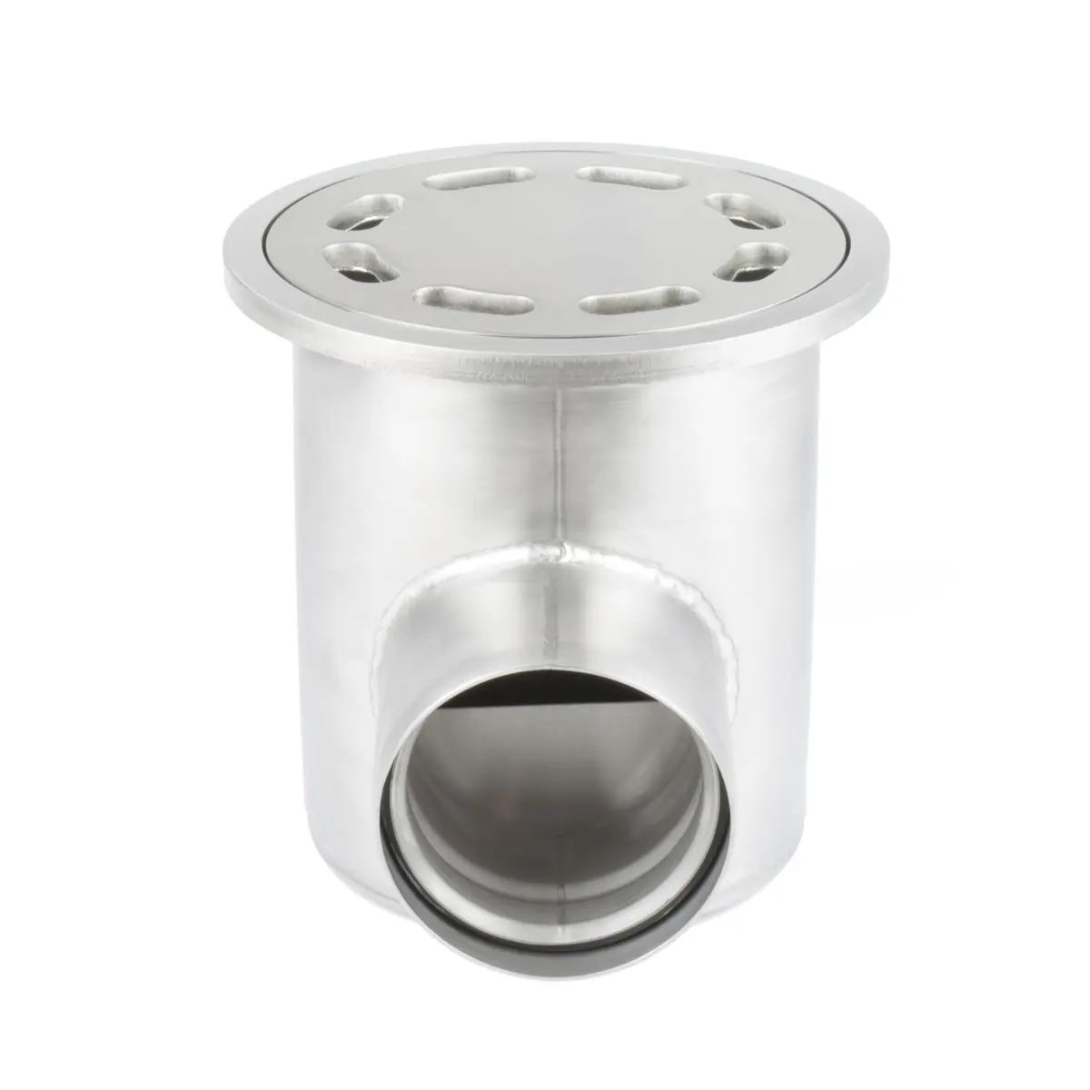 Ronde zij-inlaat met geperforeerde afdekplaat