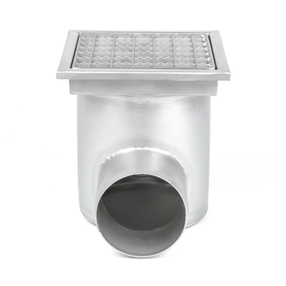 Vierkante zij-inlaat met antislipdeksel