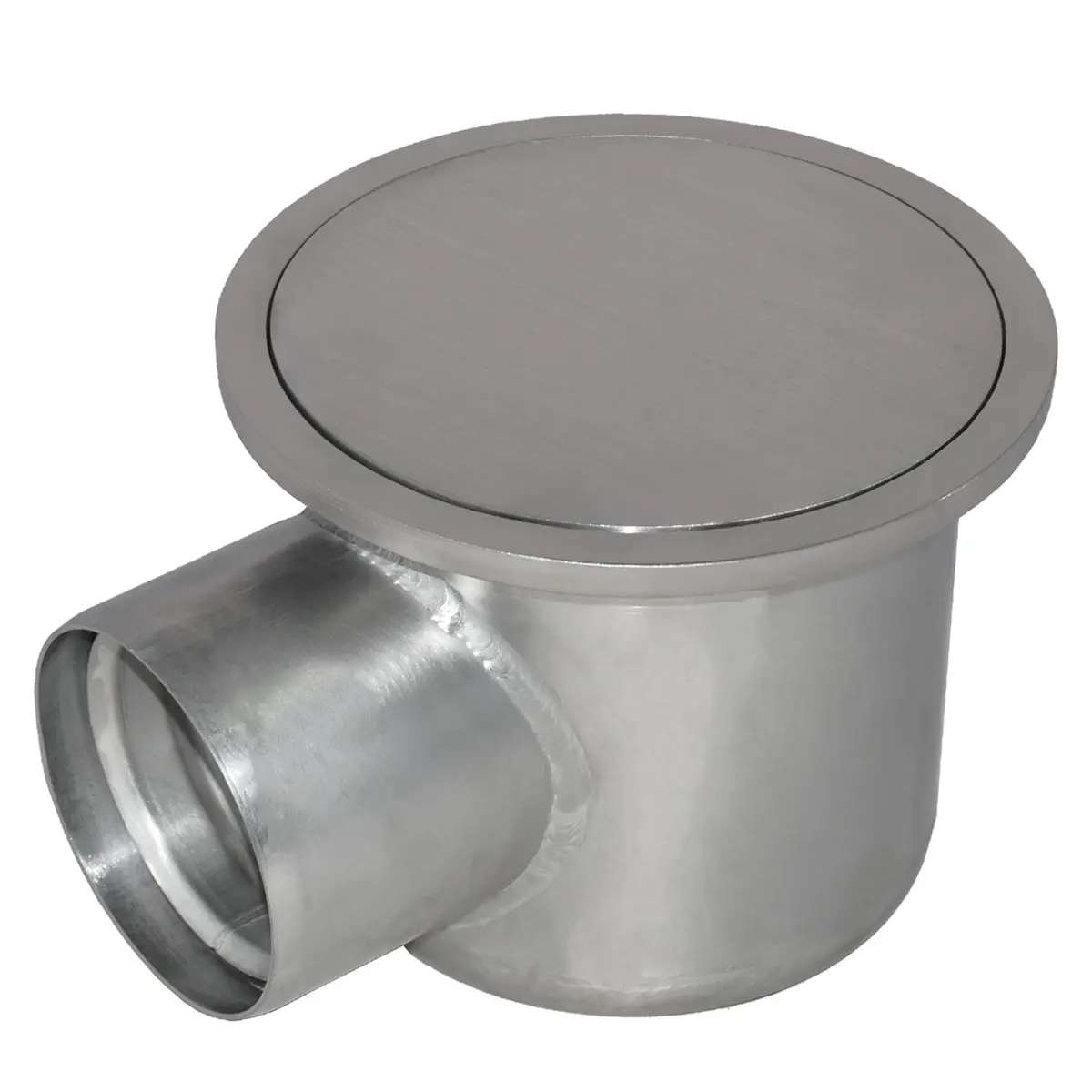 Ronde zij-inlaat met afgedichte plaatdeksel