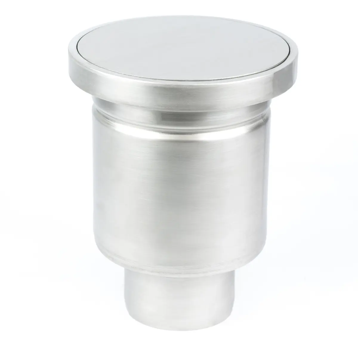 Verticale ronde afvoer met afgedichte deksel