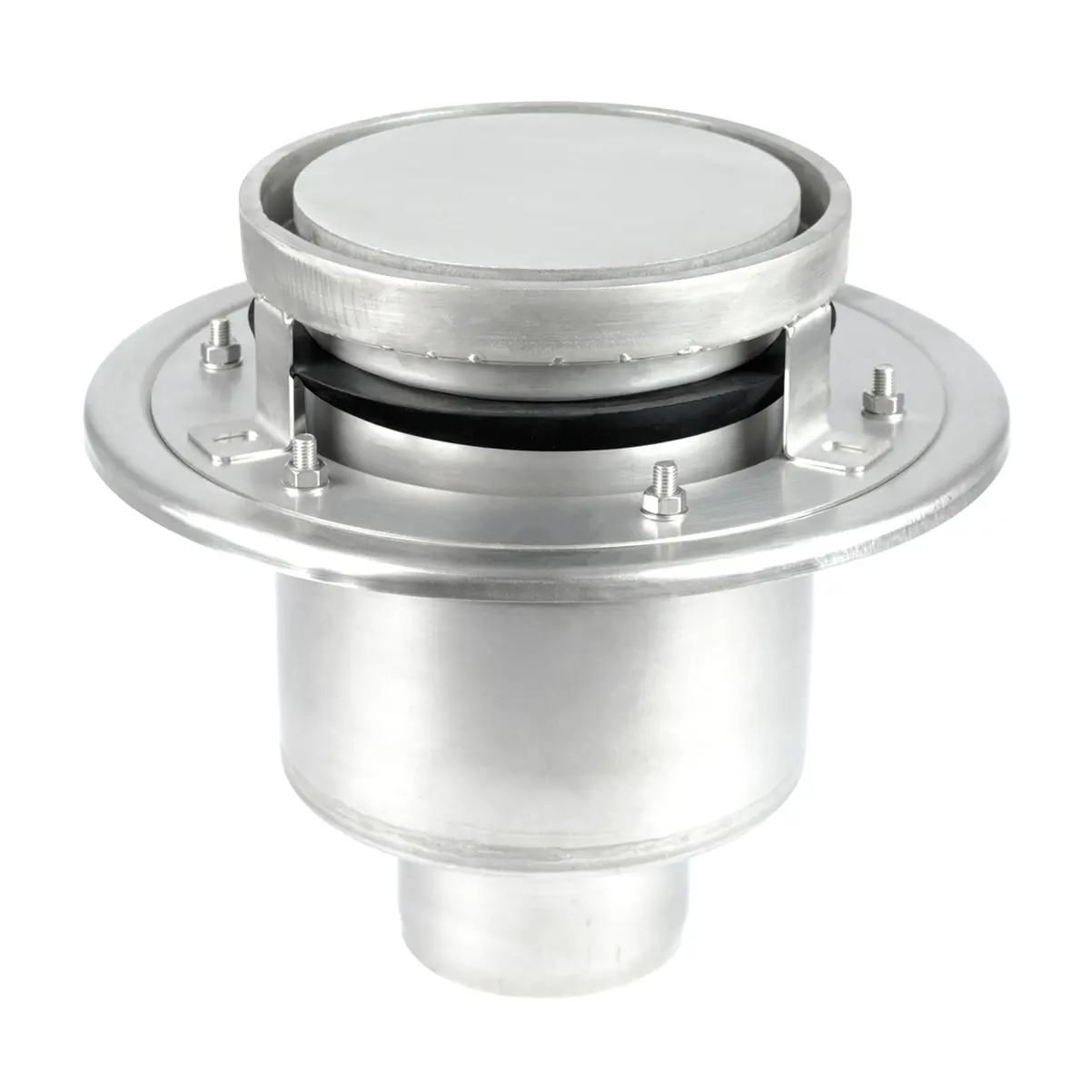 Ronde bodemafvoer tweedelig met plaatdeksel