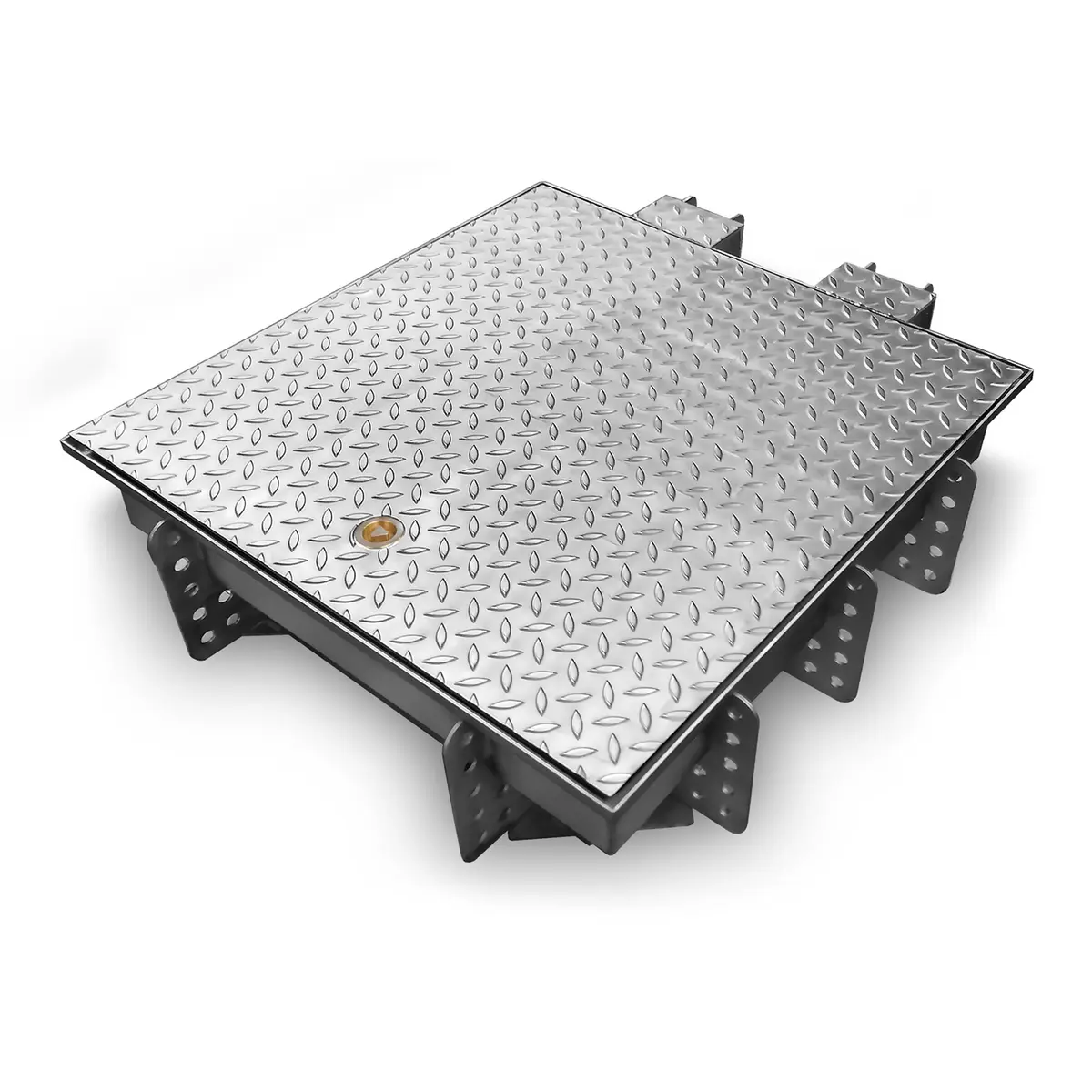 Roestvrijstalen inspectieluik, professioneel, met geribbeld deksel