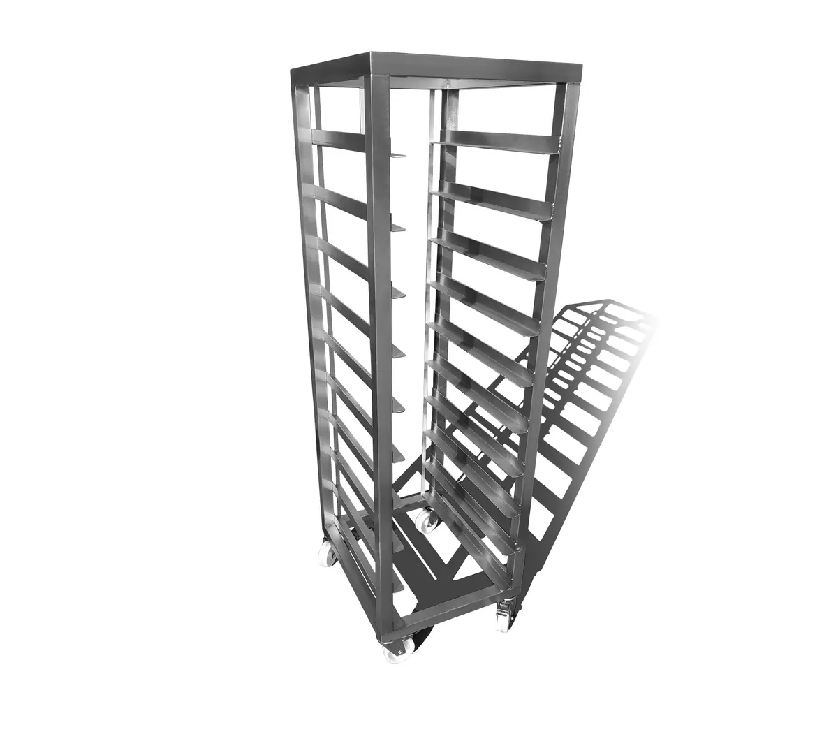 Roestvrijstalen transportwagen