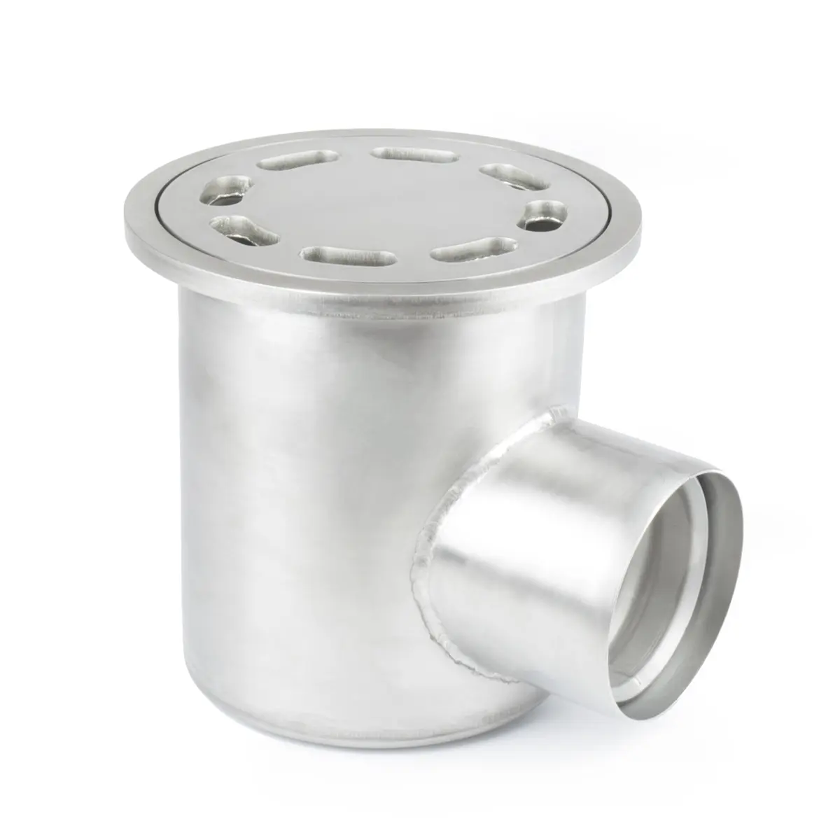 Ronde zij-inlaat met geperforeerde plaatdeksel