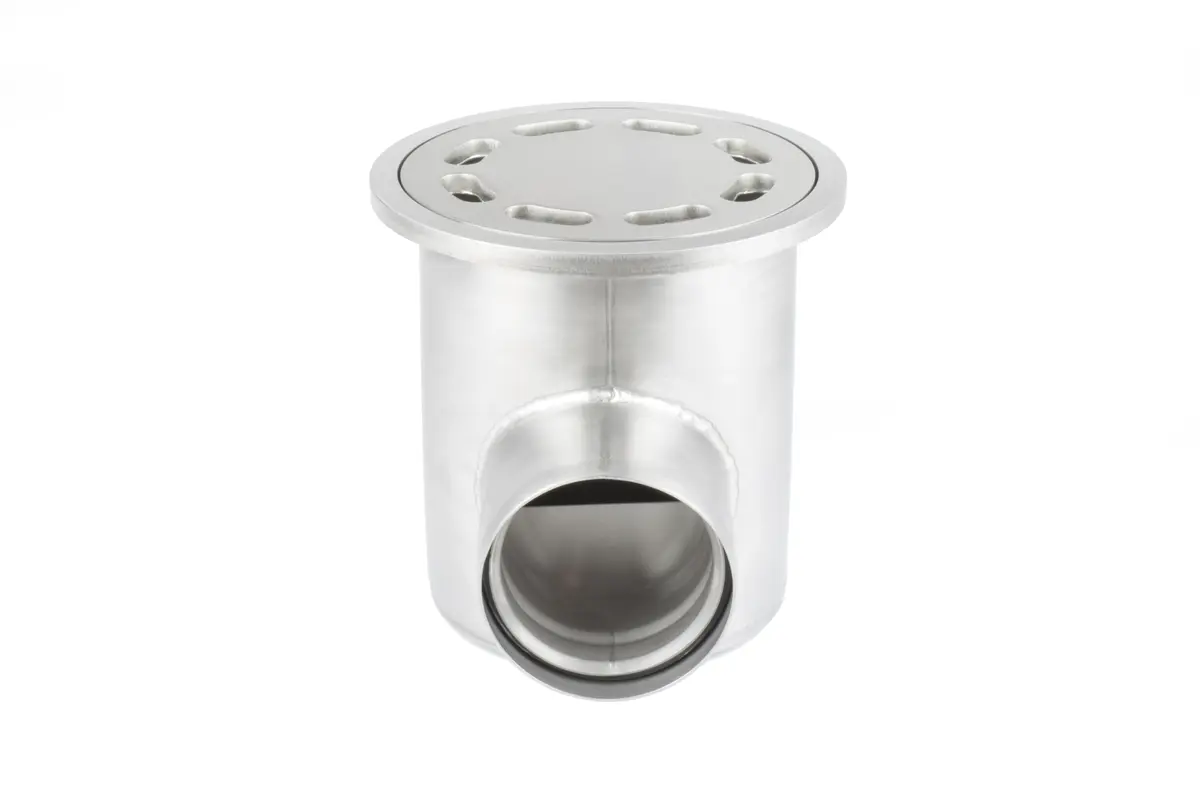 Waterdichte punt drainage met plaatdeksel