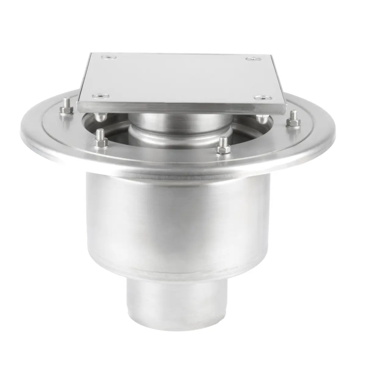 Tweedelige roestvrijstalen inspectieluik met plaatdeksel