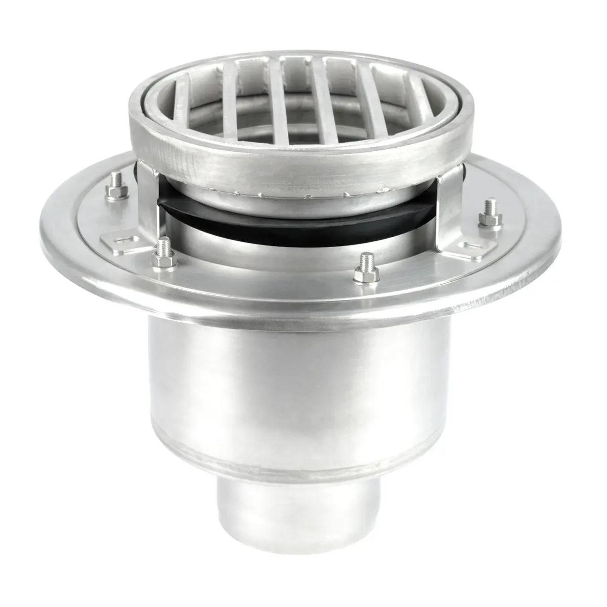 Tweevoudige ronde vloerafluit met ladderdeksel