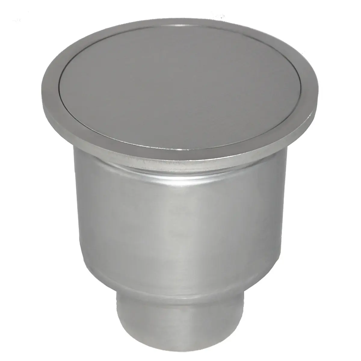 Verticale ronde afvoer met afgedichte plaatdeksel