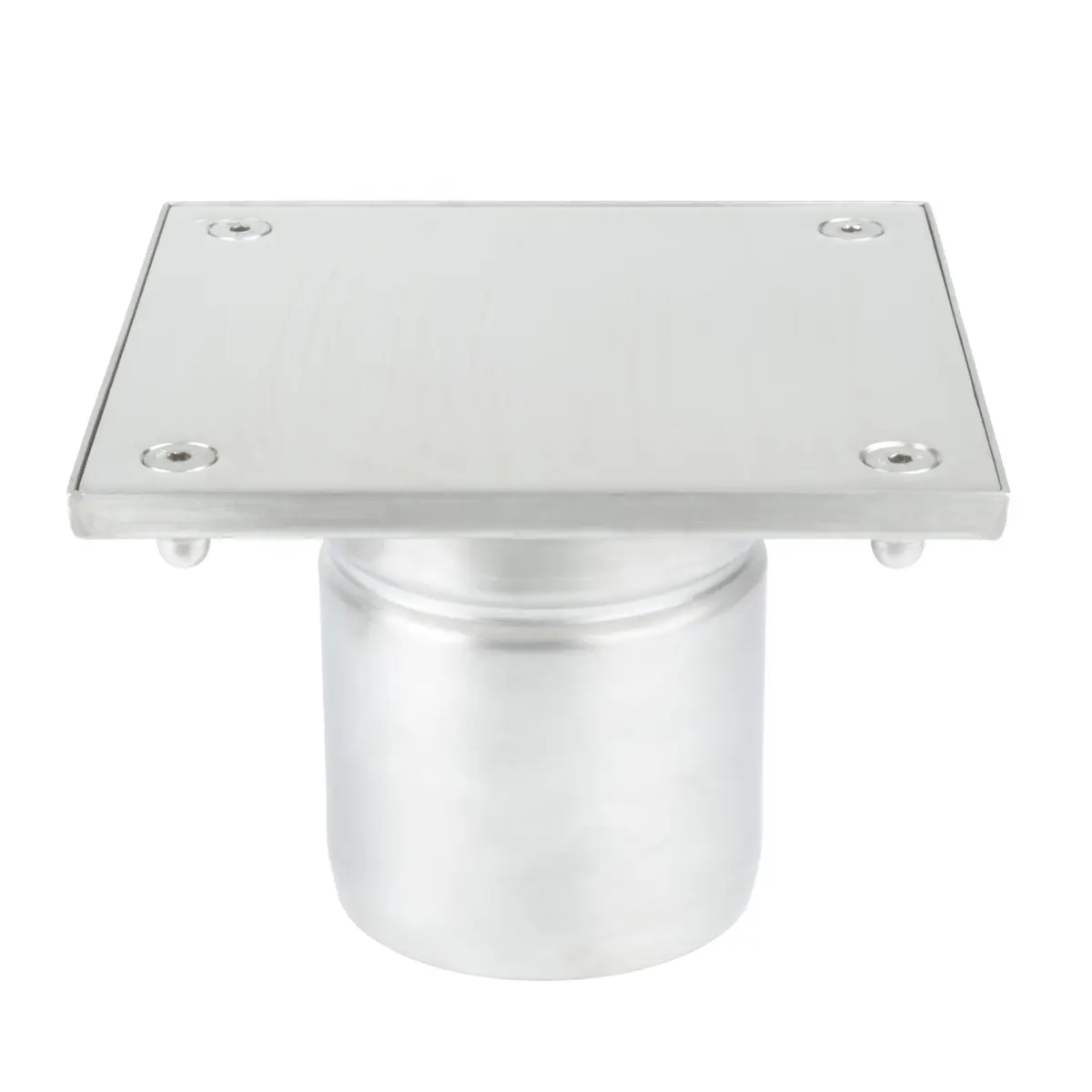 Verticale roestvrijstalen inspectieopening met geschroefde plaatdeksel