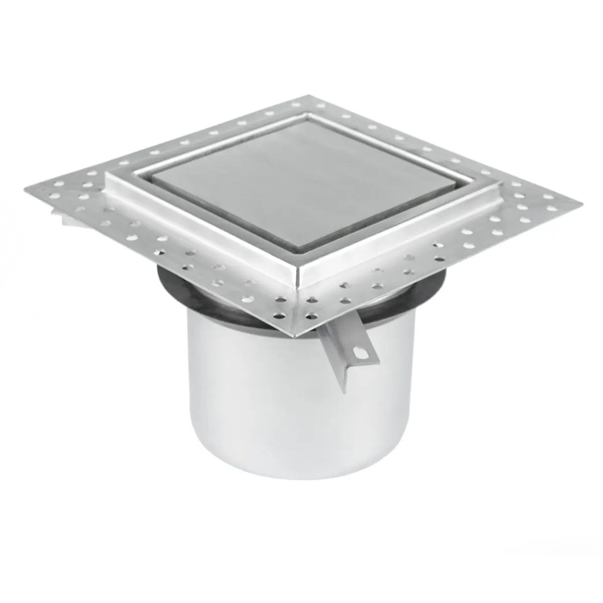 Tweeledige vloerafvoer met verstelbaar bovenstuk