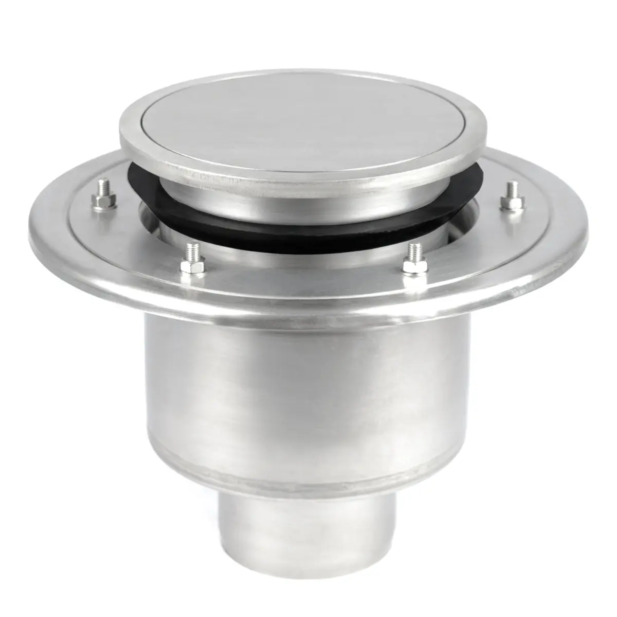 Verticale tweedelige ronde vloerafvoer met waterdichte deksel