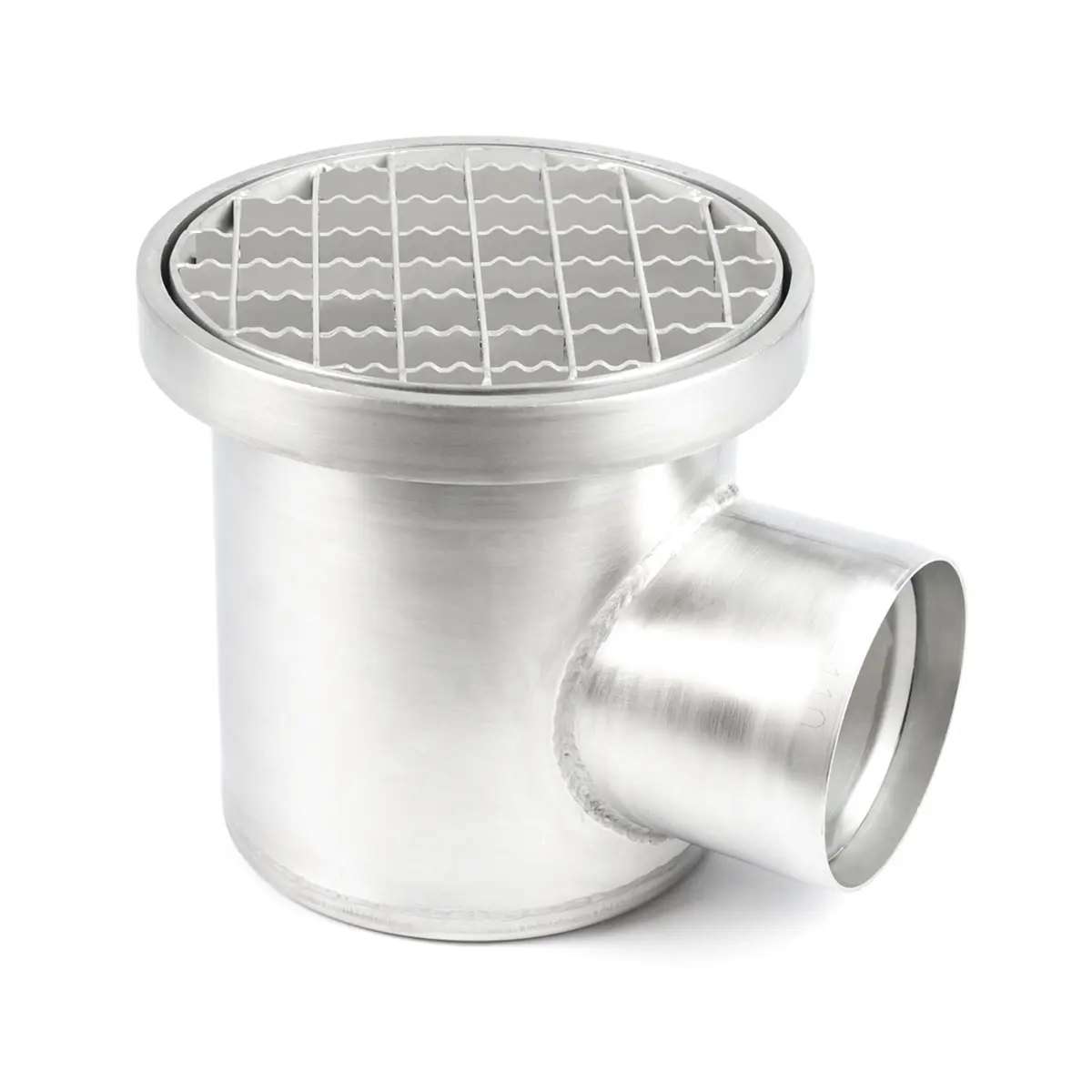 Ronde zij-inlaat met antislip deksel