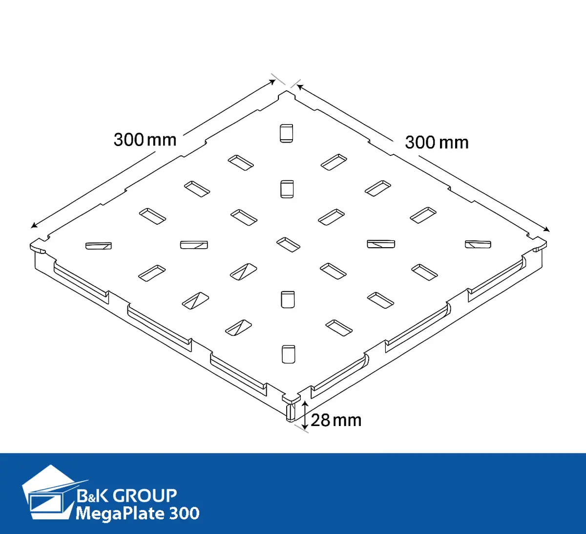 Roestvrijstalen vloerplaten MegaPlate 300